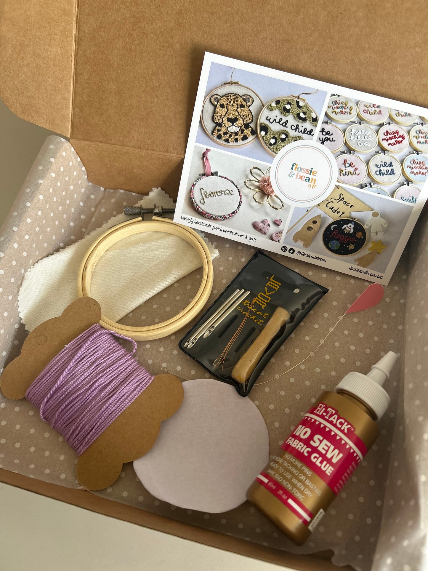 Mini Starter Punch Needle Embroidery Craft Kit