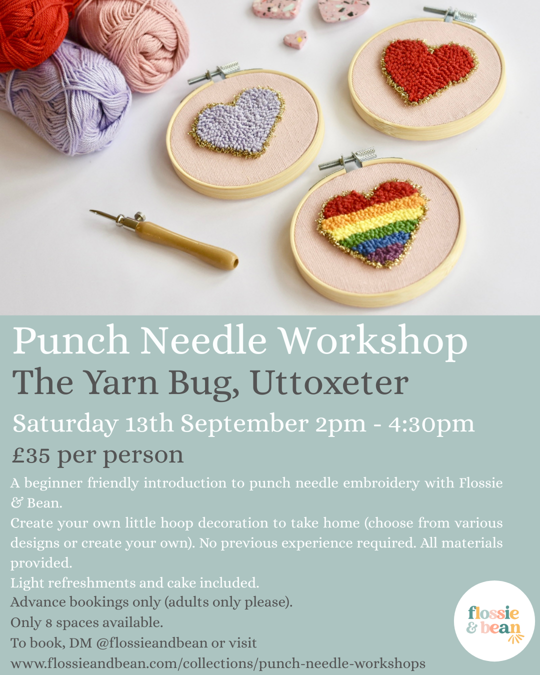 Punch Needle Workshop | The Yarn Bug, Uttoxeter | 13.09.25 2pm - 4:30pm