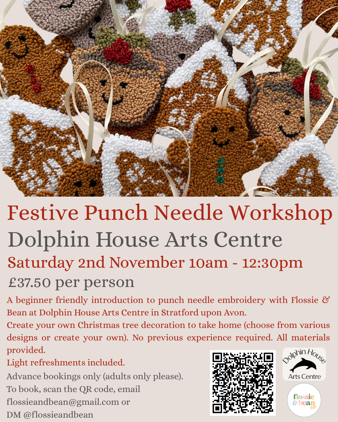 Festive Punch Needle Workshop | Dolphin House Arts Centre | 02.11.25 10am - 12:30pm