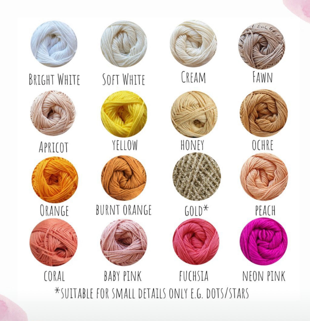 Yarn Colour Chart 2