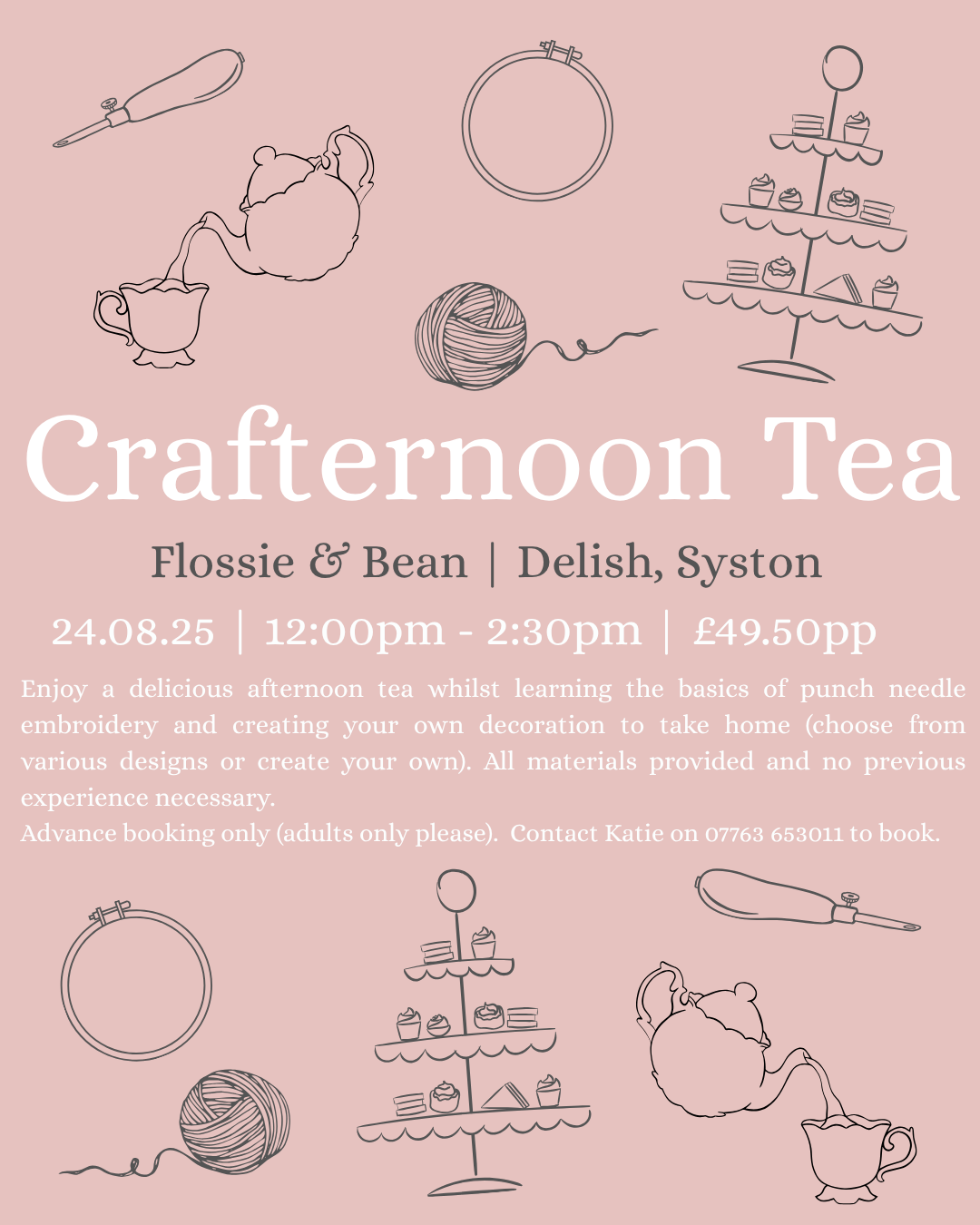 Crafternoon Tea | Delish Syston | 24.08.25 12pm-2:30pm