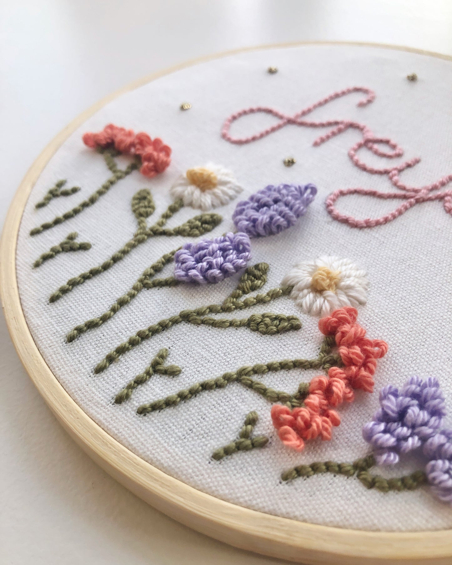 Personalised Wildflower Hoop