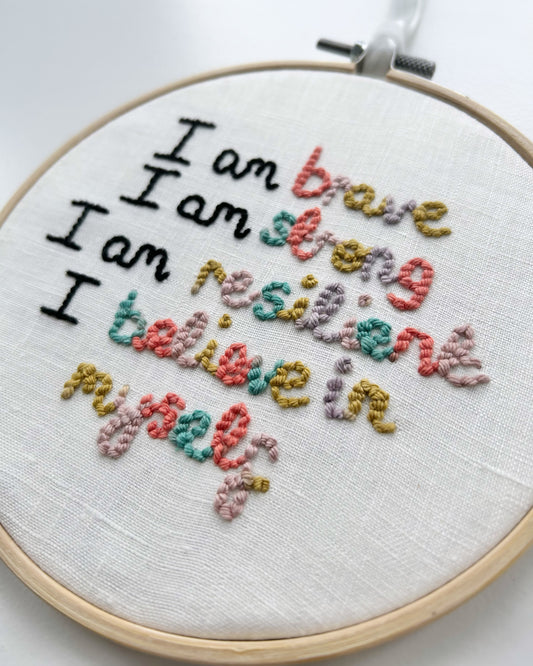 Personalised Affirmation Hoop