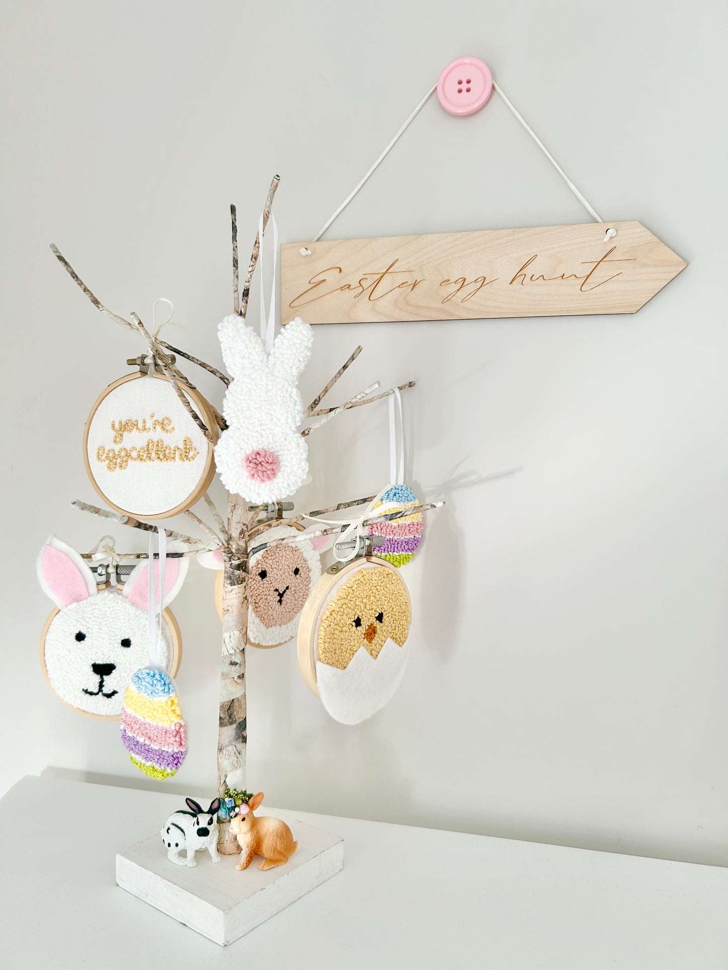 Punch Needle Embroidery Craft Kit | Easter Tree Decorations