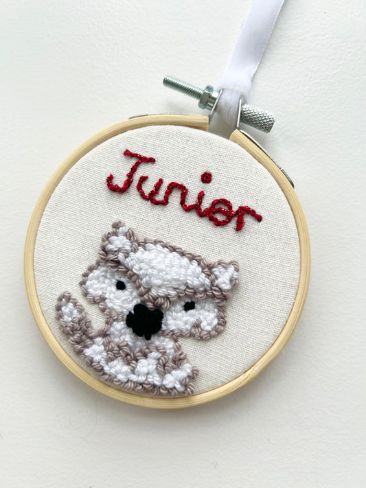 Personalised Arctic Fox Decoration