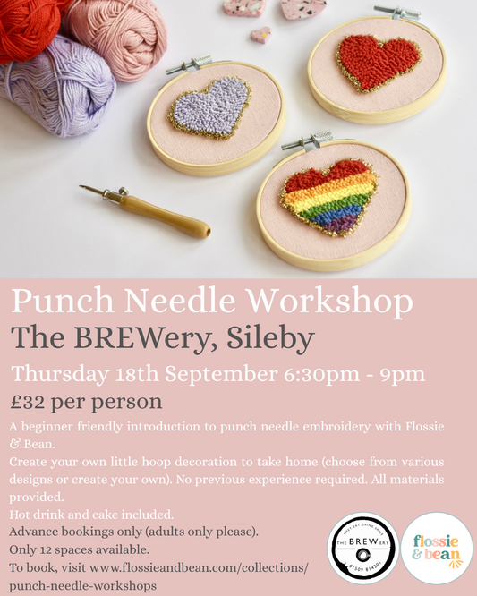 Punch Needle Workshop | The BREWery, Sileby | 18.09.25 6:30pm - 9pm