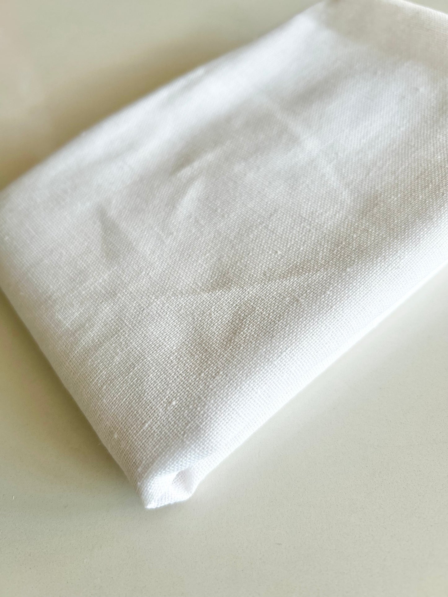 Cotton Linen Blend Fabric (Off-white) - 50cm x 50cm