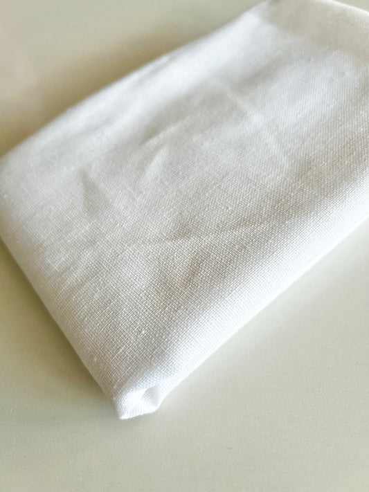 Cotton Linen Blend Fabric (Off-white) - 50cm x 50cm