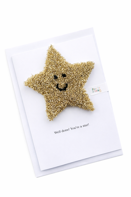 Personalised Star Punch Needle Keepsake Card