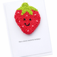 Personalised Strawberry Punch Needle Keepsake Card