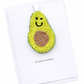 Personalised Avocado Punch Needle Keepsake Card