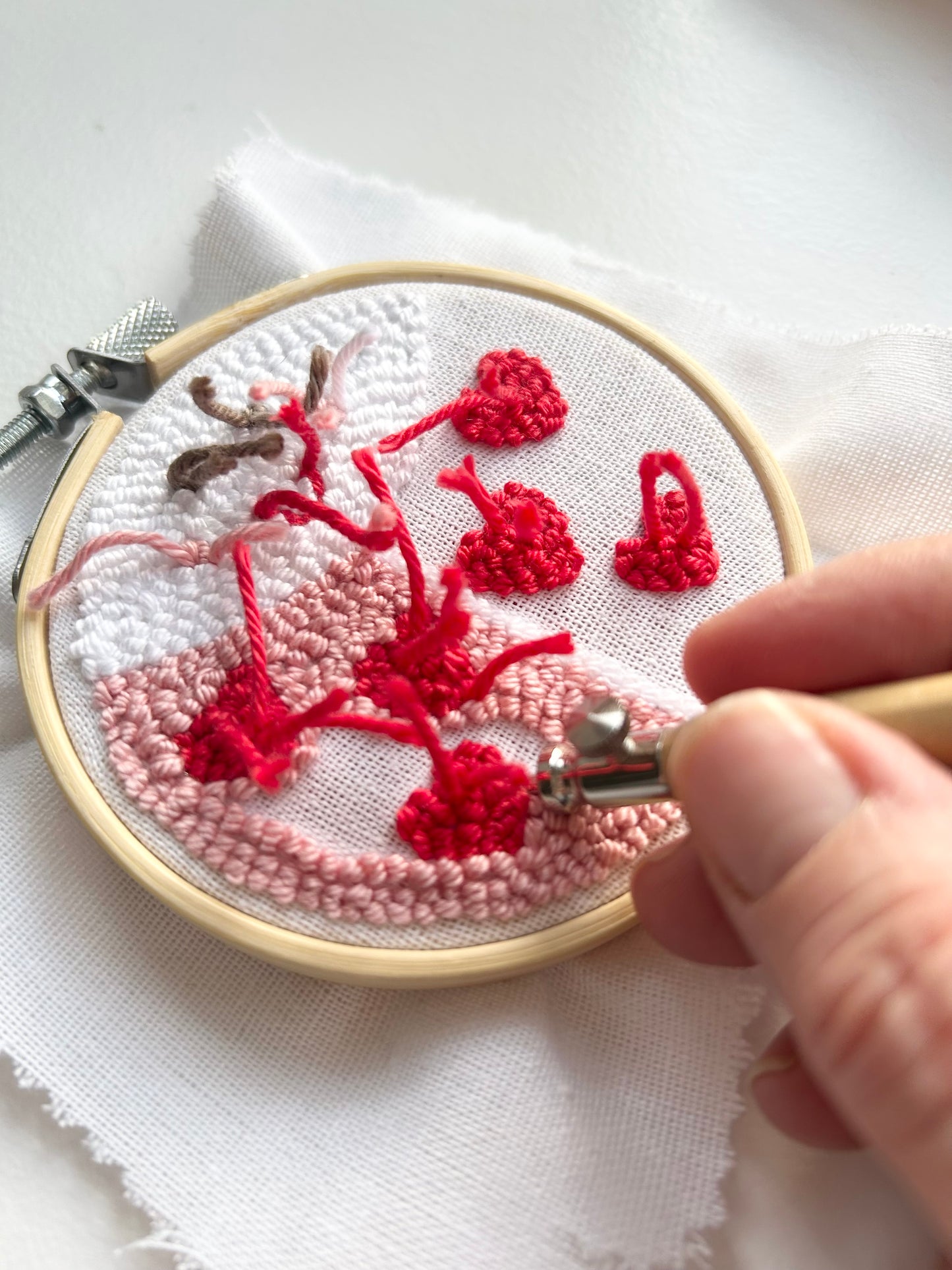 Punch Needle Embroidery Craft Kit | Love Bug Decoration