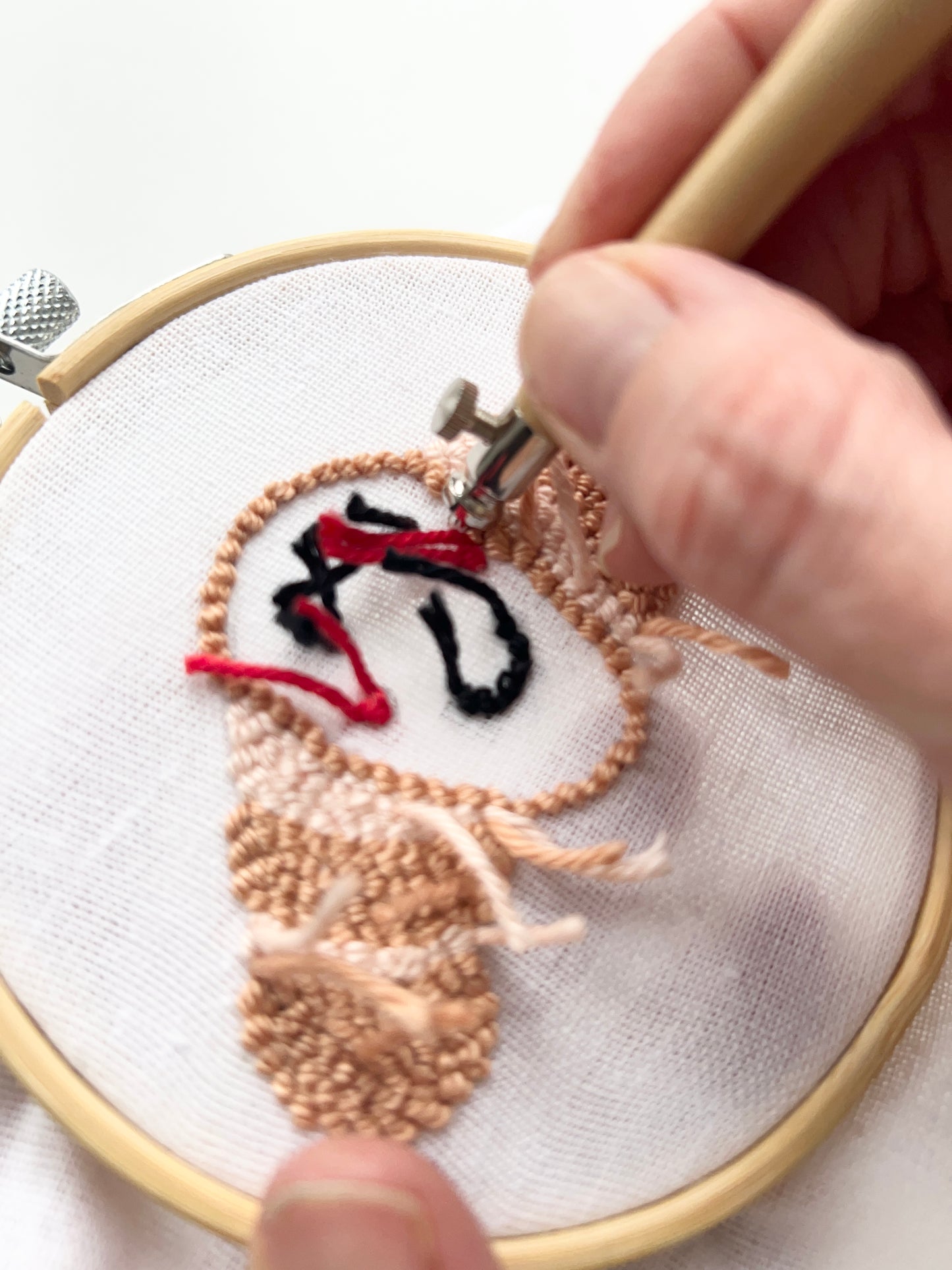 Punch Needle Embroidery Craft Kit | Croissant Decoration