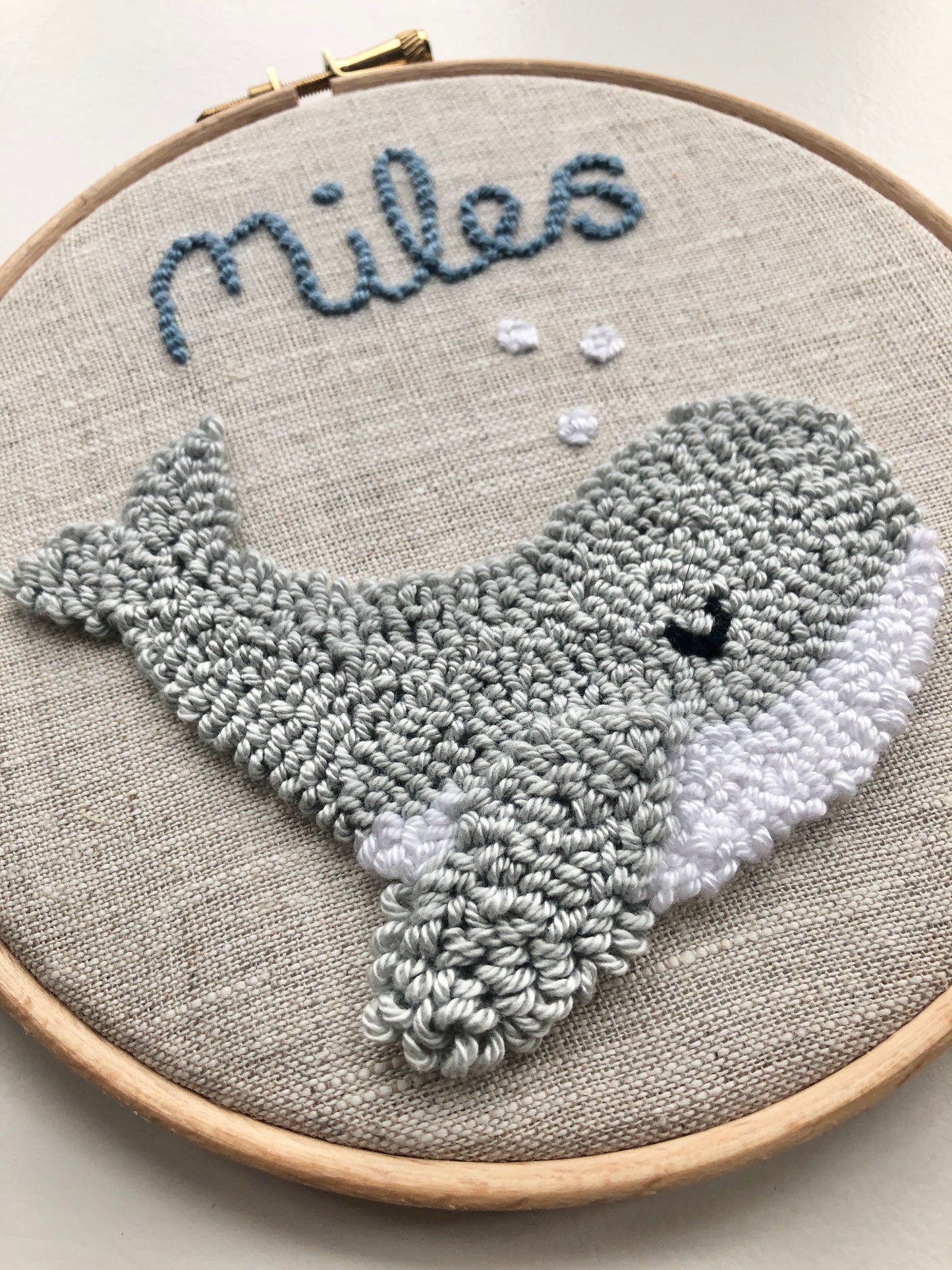 Personalised Whale Hoop