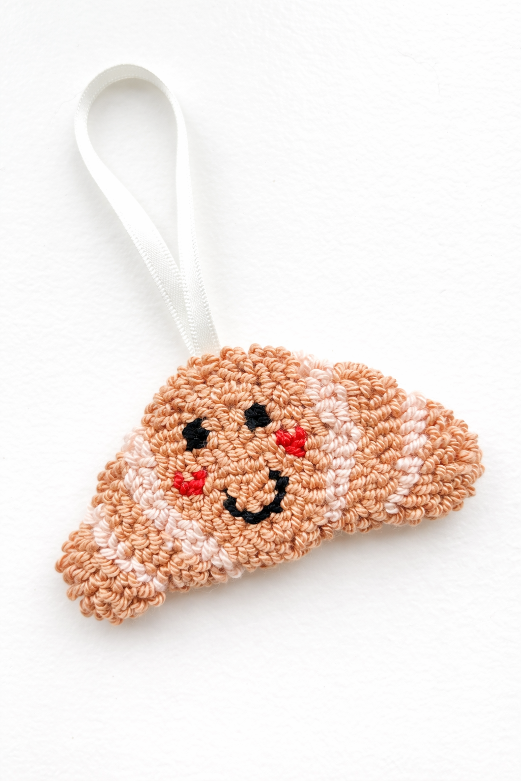 Punch Needle Embroidery Craft Kit | Croissant Decoration
