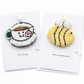 Personalised Bee Punch Needle Keepsake Card