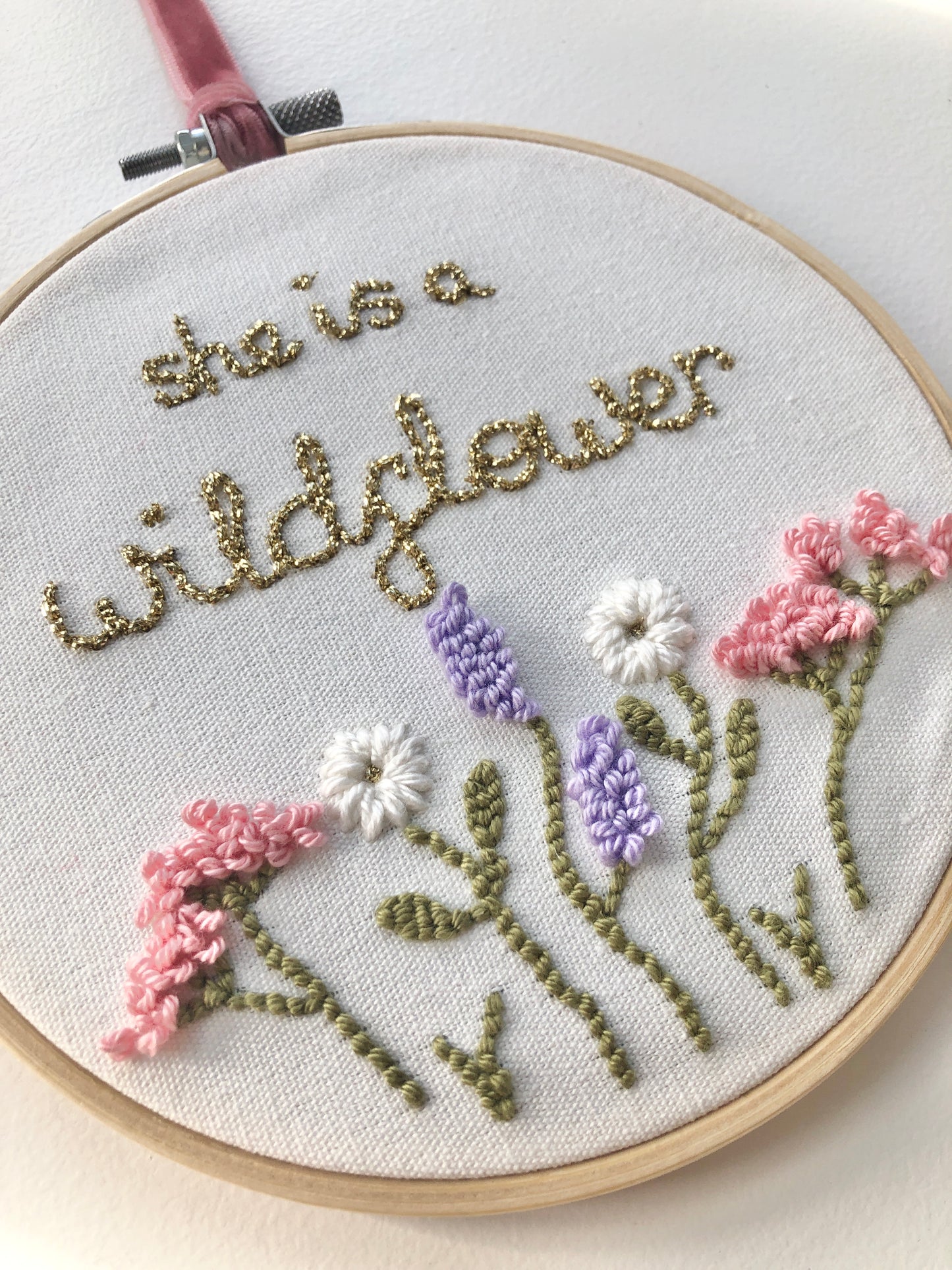 Personalised Wildflower Hoop