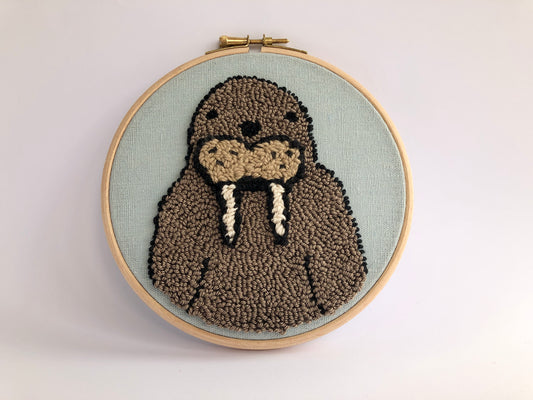 Walrus Punch Needle Decoration