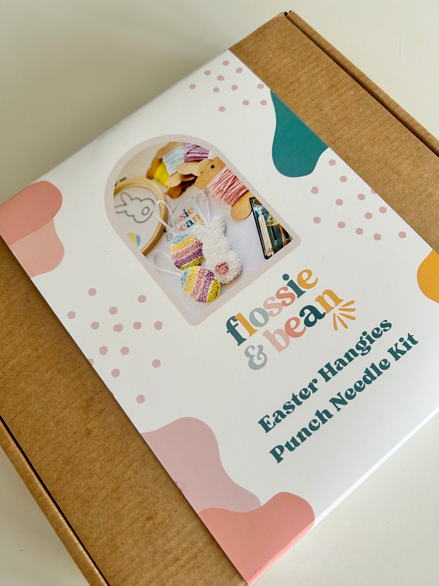 Beginner Friendly Punch Needle Embroidery Craft Kit To Make Easter Tree Decorations