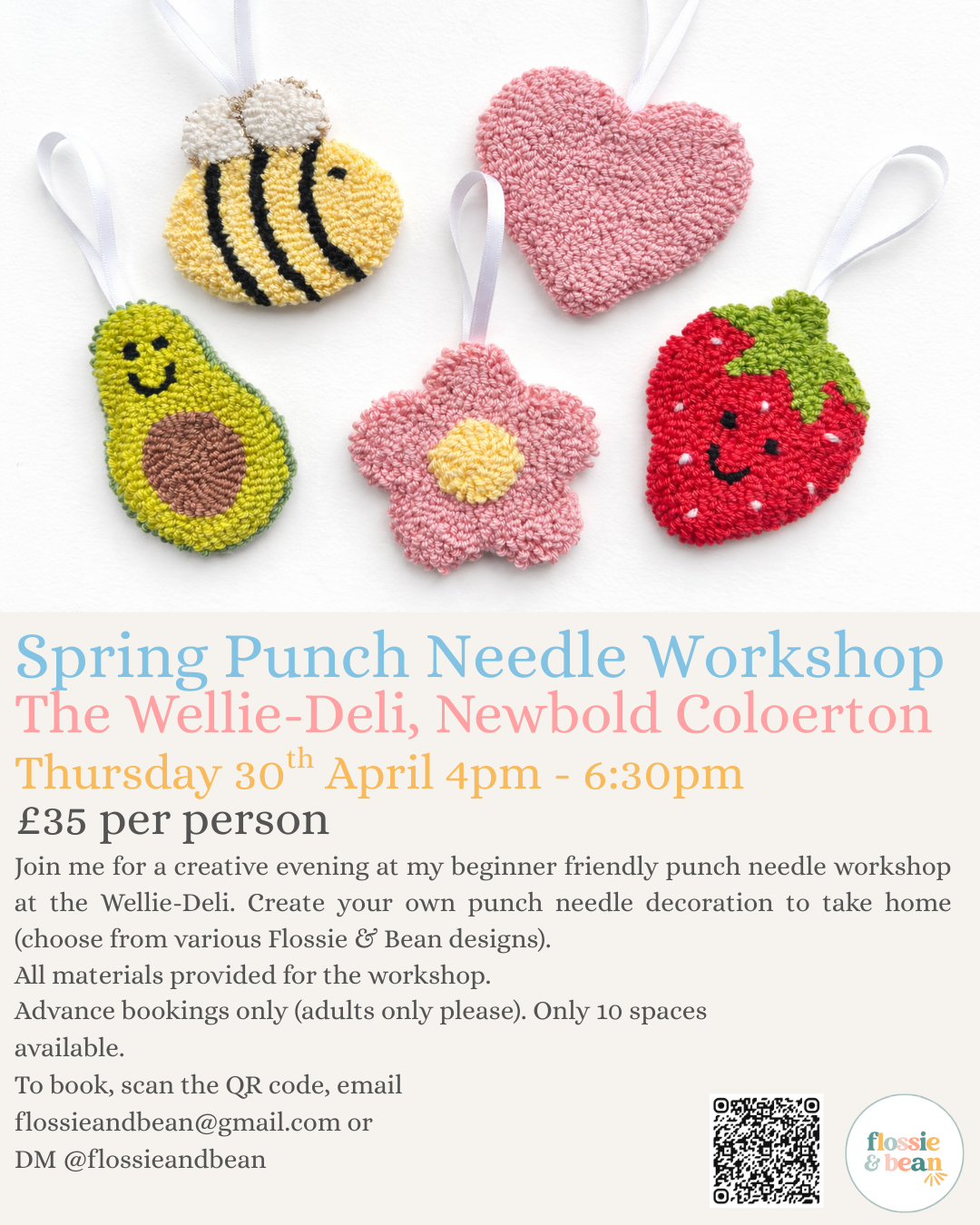Punch Needle Workshop | The Wellie-Deli | 30.04.26 4pm - 6:30pm