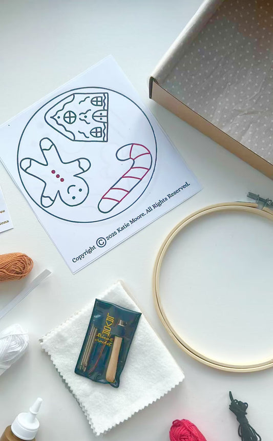 Punch Needle Embroidery Craft Kit | Christmas Tree Decorations